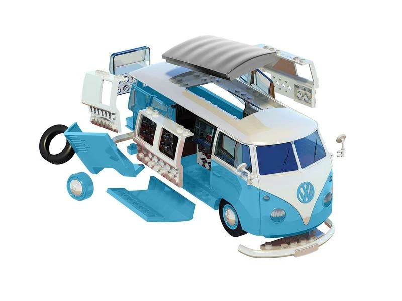 AIRFIX Bausatz VW Bus Camper Van, blau Quick Build 4 AIRFIX Bausatz VW Bus Camper Van, blau Quick Build – Bild 2