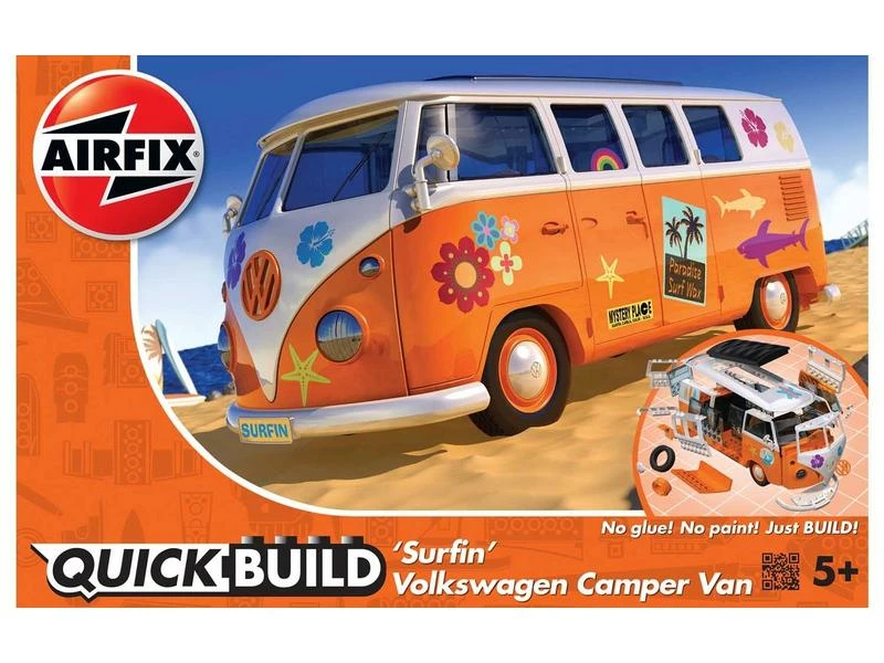 AIRFIX Bausatz VW Bus Camper Van, Surfer Quick Build 6 AIRFIX Bausatz VW Bus Camper Van, Surfer Quick Build – Bild 4