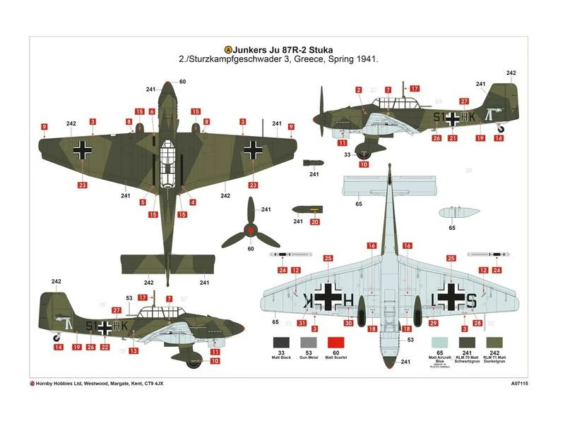 AIRFIX Bausatz Junkers Ju87R-2/B-2 Stuka 1:48 5 AIRFIX Bausatz Junkers Ju87R-2/B-2 Stuka 1:48 – Bild 3