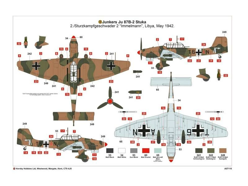 AIRFIX Bausatz Junkers Ju87R-2/B-2 Stuka 1:48 6 AIRFIX Bausatz Junkers Ju87R-2/B-2 Stuka 1:48 – Bild 4