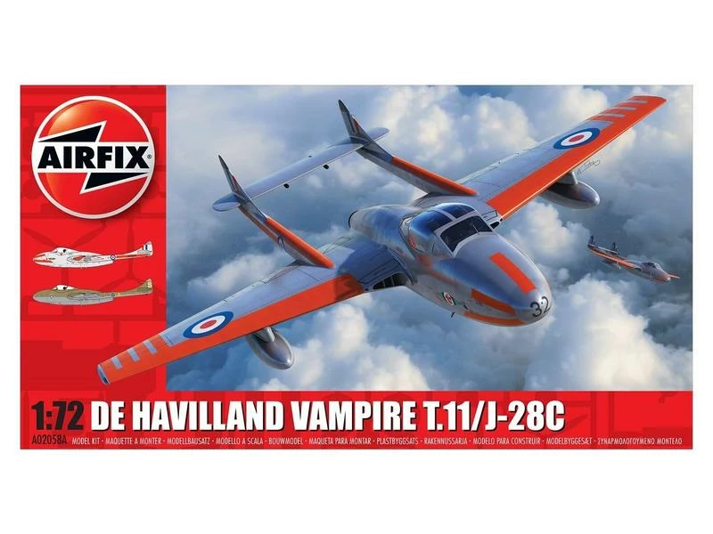 AIRFIX Bausatz de Havilland Vampire T.11 / J-28C 1:72 5 AIRFIX Bausatz de Havilland Vampire T.11 / J-28C 1:72 – Bild 3