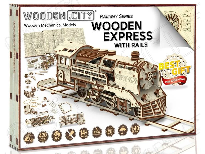 WOODEN.CITY Bausatz Wooden Express Eisenbahn 10 WOODEN.CITY Bausatz Wooden Express Eisenbahn – Bild 8