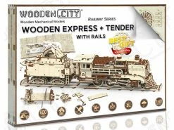 WOODEN.CITY Bausatz Wooden Express + Tender Eisenbahn -Modellbausätze Verkäufe 186939183 xxl