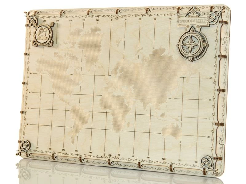 WOODEN.CITY Bausatz World Map Dots 4 WOODEN.CITY Bausatz World Map Dots – Bild 2