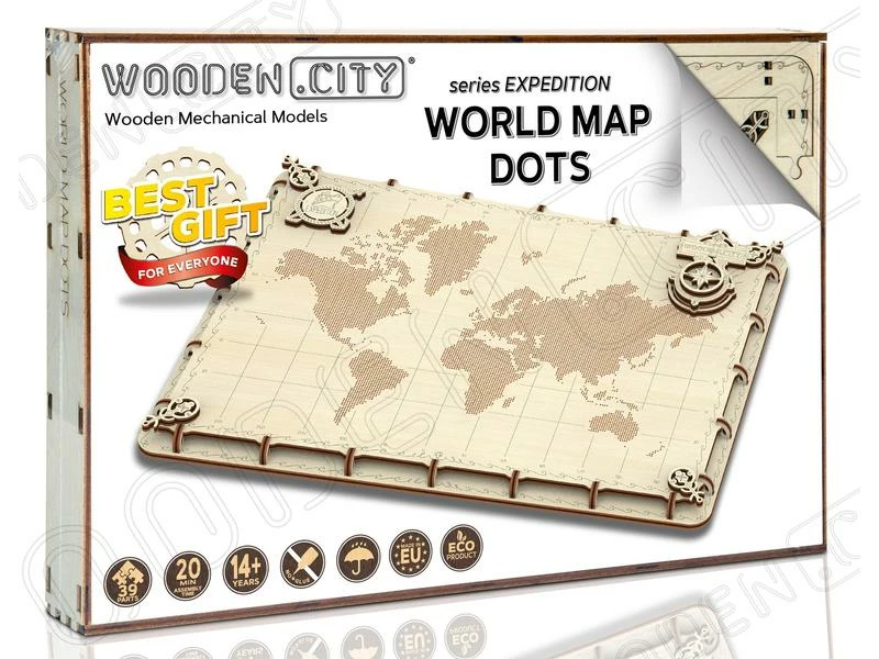 WOODEN.CITY Bausatz World Map Dots 6 WOODEN.CITY Bausatz World Map Dots – Bild 4