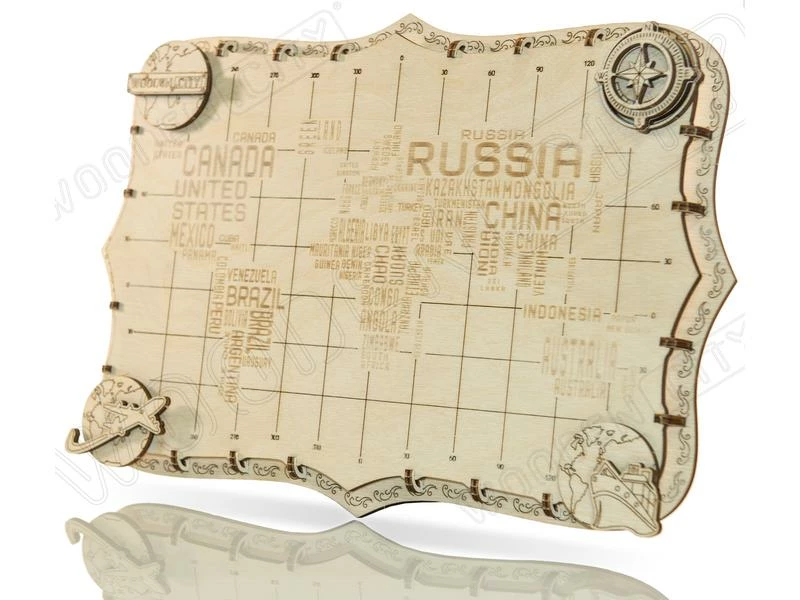 WOODEN.CITY Bausatz World Map Words 5 WOODEN.CITY Bausatz World Map Words – Bild 3
