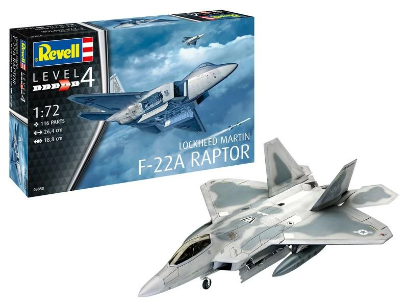 Revell Bausatz Lockheed Martin F-22A Raptor 1:72 3 Revell Bausatz Lockheed Martin F-22A Raptor 1:72
