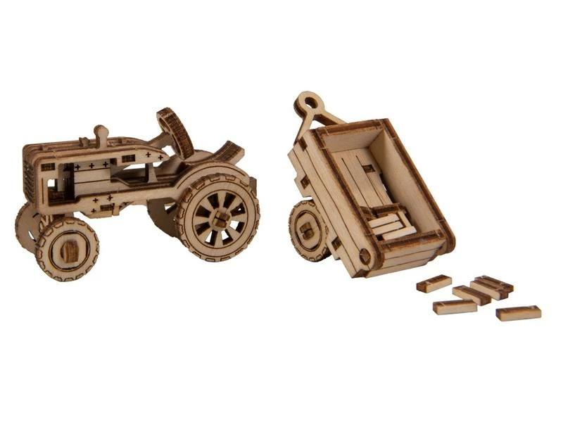 WOODEN.CITY Bausatz Retro Tractor + Trailer 4 WOODEN.CITY Bausatz Retro Tractor + Trailer – Bild 2