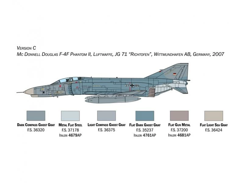Italeri Bausatz F-4E/F Phantom II 1:72 7 Italeri Bausatz F-4E/F Phantom II 1:72 – Bild 5
