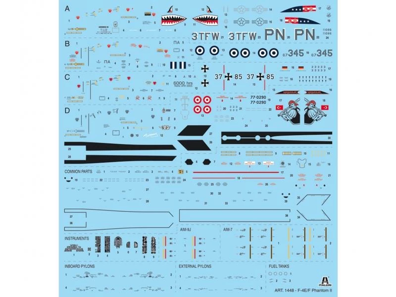 Italeri Bausatz F-4E/F Phantom II 1:72 9 Italeri Bausatz F-4E/F Phantom II 1:72 – Bild 7