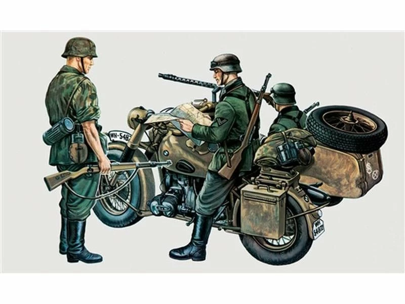 Italeri Bausatz BMW R75 mit Seitenwagen 1:35 3 Italeri Bausatz BMW R75 mit Seitenwagen 1:35
